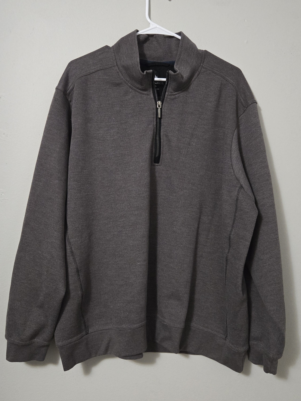 RAINFOREST Men's Lightweight Half-Zip Jacket in Brown/gray
